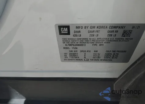 2022 Chevrolet Trailblazer Fwd Lt из США, поврежденный, VIN KL79MPSL0NB009513